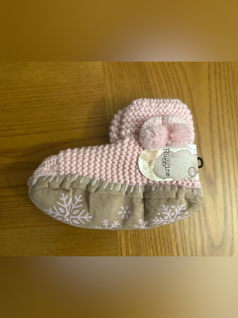 NWT Macchia Di Ruggine Slipper Socks Booties S/M Pink